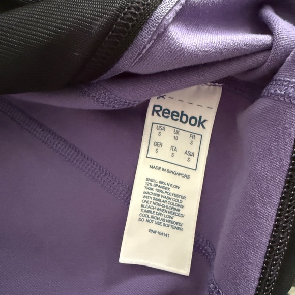 Reebok Women’s Define Purple Jacket  Ruffle in the Back Size S - Picture 5 of 6